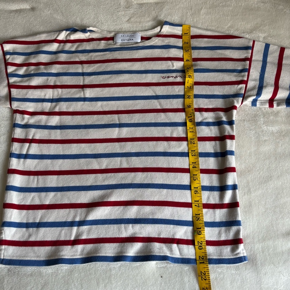 La Ligne x Cuyana “Woman Up” 3/4 Length Sleeve Top • Size XS - Picture 7 of 16